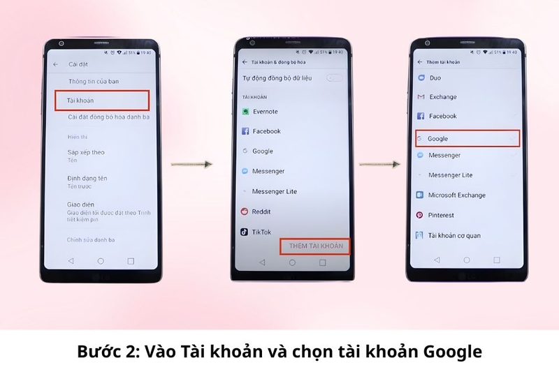 cách đồng bộ danh bạ Android lên Gmail 2