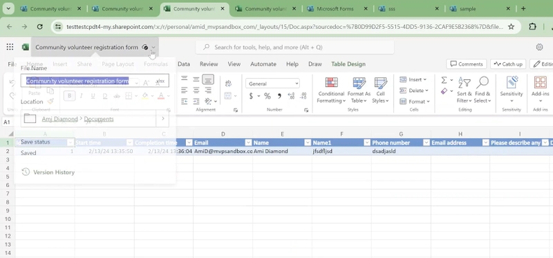 cách đồng bộ Microsoft Forms với excel hình 4
