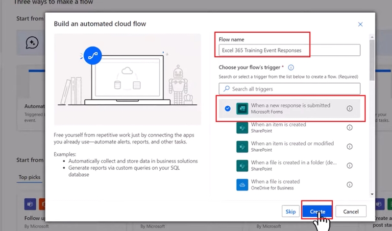 cách đồng bộ Microsoft Forms với excel hình 7