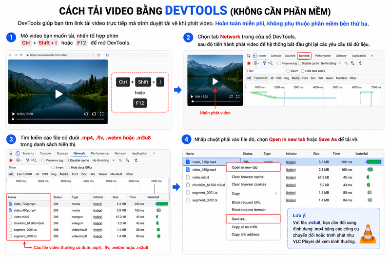 Cách download video không cần IDM 3
