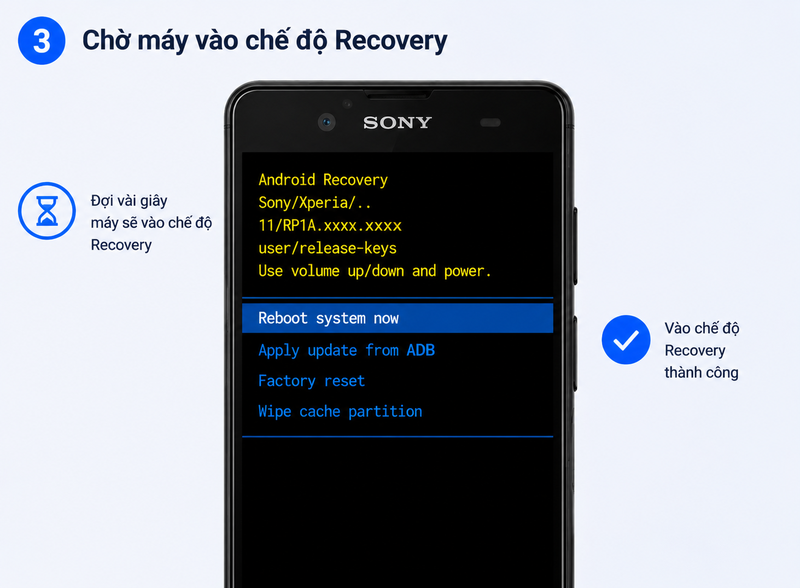 cách đưa điện thoại Sony về chế độ Recovery Mode 4