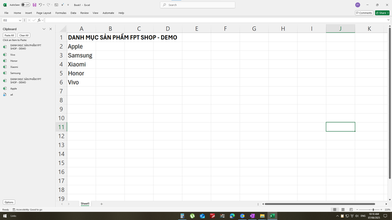 cách dùng Office clipboard 11