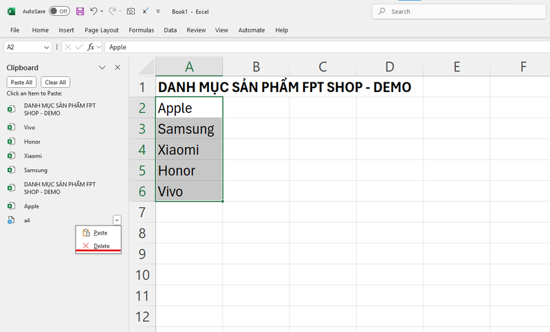 cách dùng Office clipboard 12
