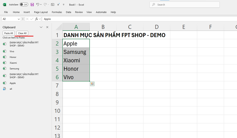 cách dùng Office clipboard 13