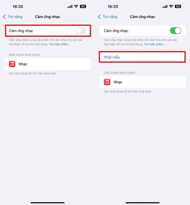 Music Haptics (Cảm ứng nhạc) trên iOS 18 ảnh 3