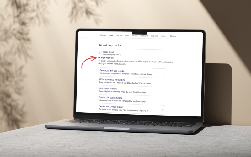 Truy cập vào Google Gemini trên trình duyệt