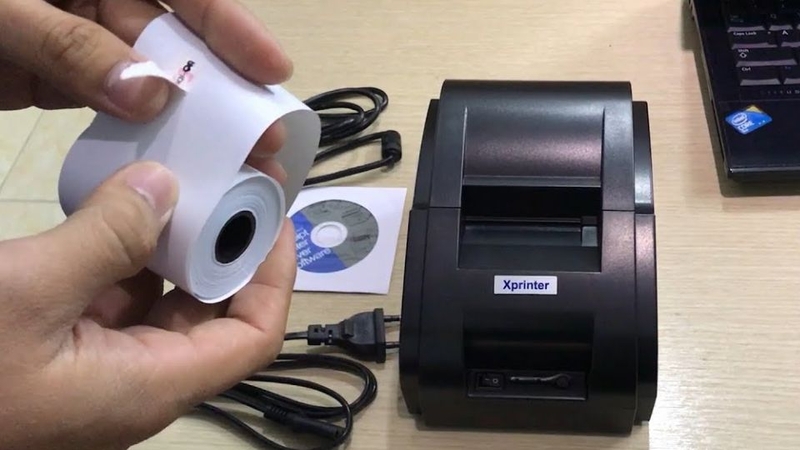 Hướng dẫn lắp giấy máy in bill