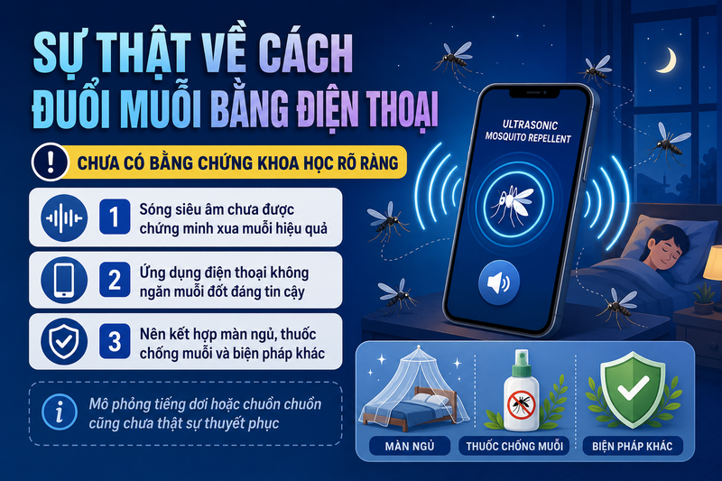 Sự thật về cách đuổi muỗi bằng điện thoại