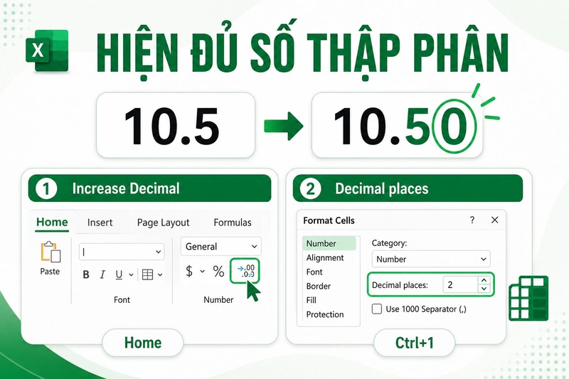 Cách fix lỗi Excel không hiển thị số 0 ảnh 7