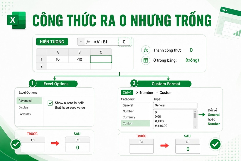 Cách fix lỗi Excel không hiển thị số 0 ảnh 8