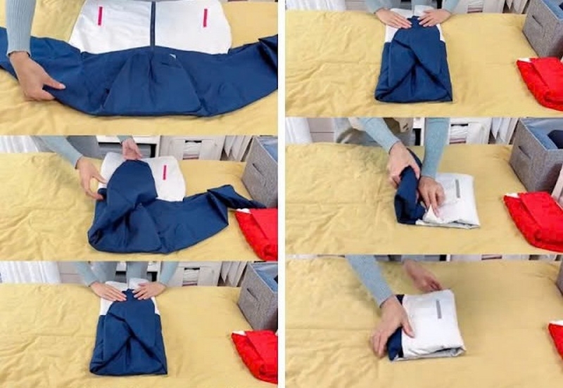 Cách gấp áo khoác ảnh 5