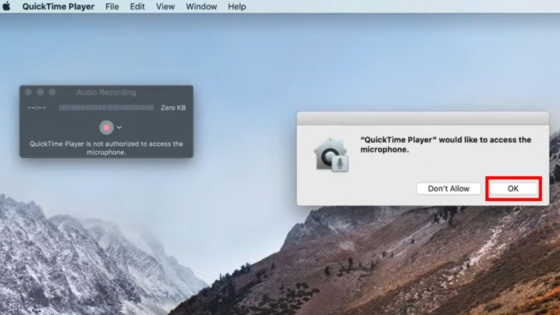 Cho phép truy cập micro