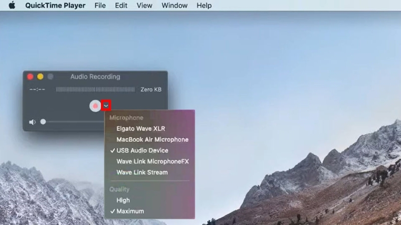 Chọn Microphone và chọn Quality là Maximum