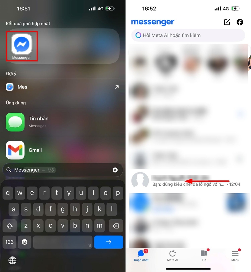 Cách ghim đoạn chat Messenger trên iPhone ảnh 1
