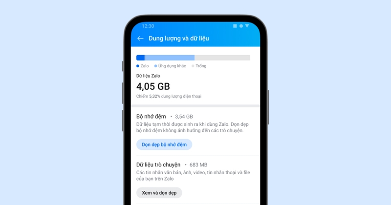 cách giải phóng dung lượng zalo trên iphone hình 2