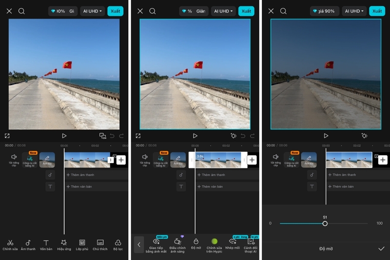 cách giảm độ mờ Opacity của video trên CapCut hình 5