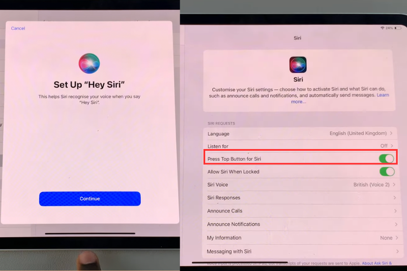 Cách gọi Siri trên iPad Pro (3)