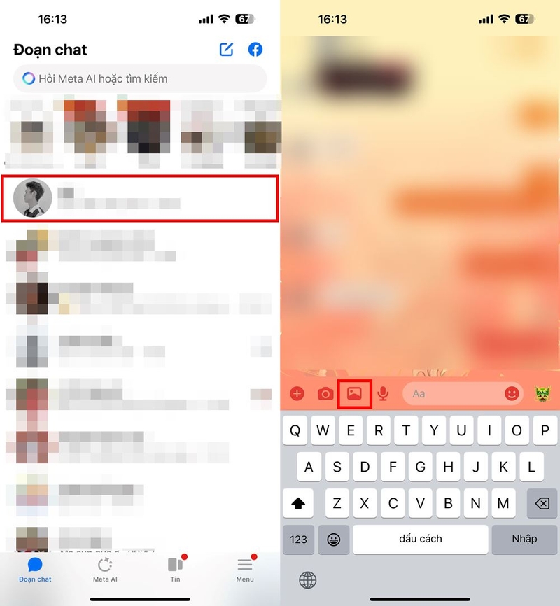 Cách gửi ảnh HD trên Messenger ảnh 1