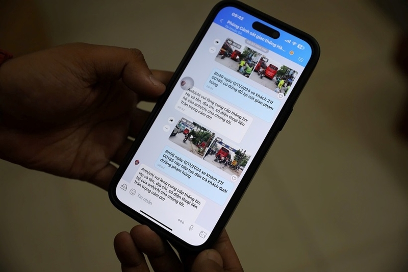 gửi hình ảnh vi phạm giao thông qua Zalo 7