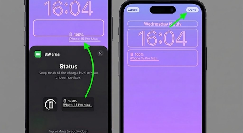 Cách hiện phần trăm pin trên iPhone 15 Pro Max 4