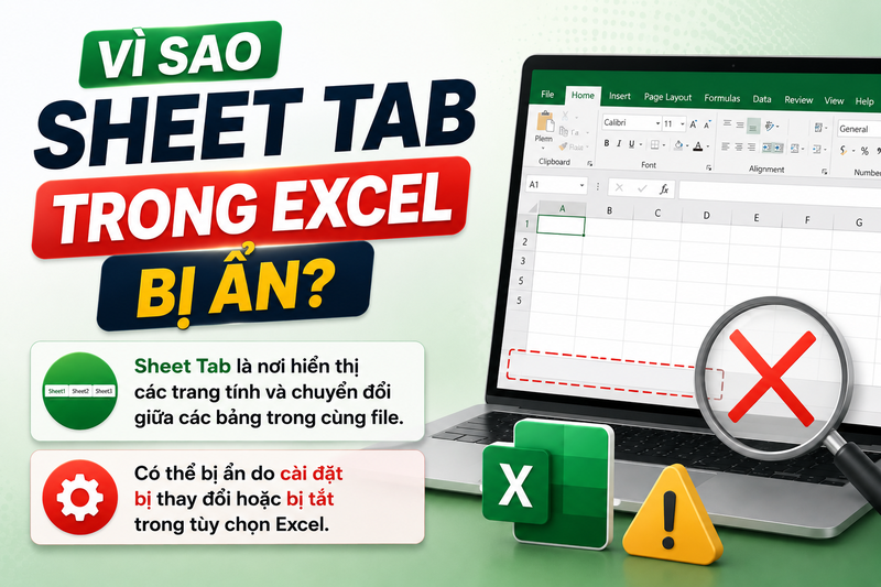 Cách hiện Sheet trong Excel - hình 1