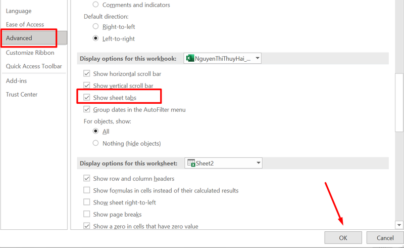Cách hiện Sheet trong Excel - hình 4
