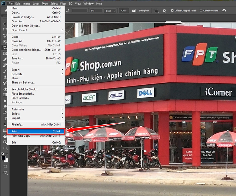 Hộp thoại cài đặt in hiện ra sau khi nhấn Ctrl + P trên máy tính