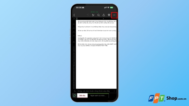 Mo menu tuy chon tren dien thoại Mo menu tuy chon tren dien thoại
