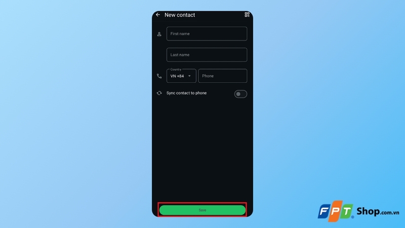 Thêm bạn trực tiếp từ ứng dụng WhatsApp trên Android