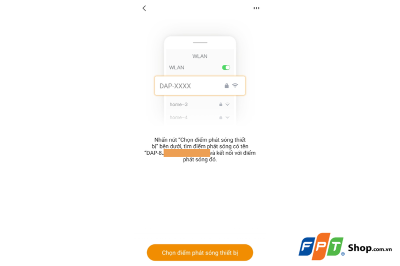 Chọn điểm phát sóng thiết bị
