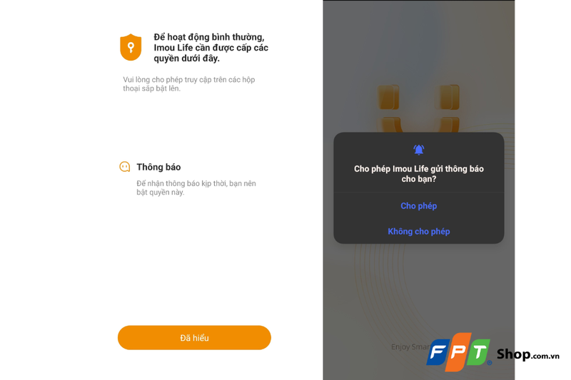 Cấp quyền gửi thông báo