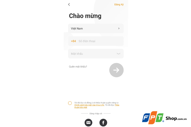 Thông tin đăng nhập Imou Life