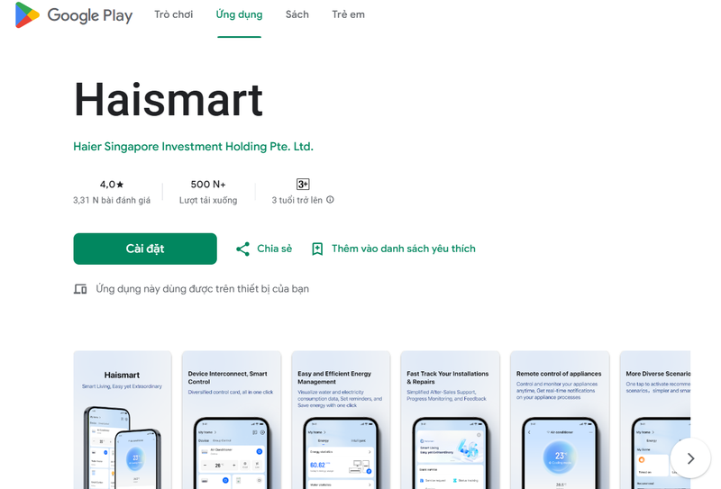 tai ung dung haismart