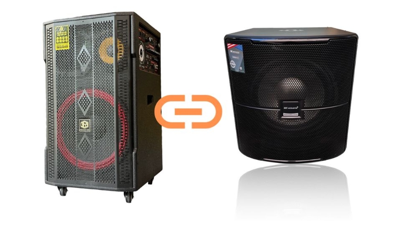 cách kết nối loa kéo với loa sub 3