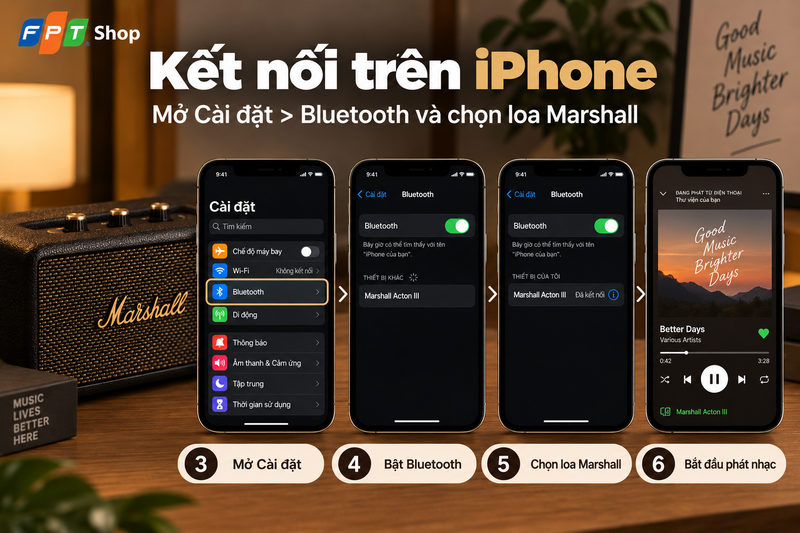 Cách kết nối loa Marshall với iPhone - hình 2