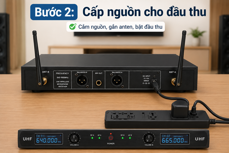 cách kết nối micro không dây với amply ảnh 3