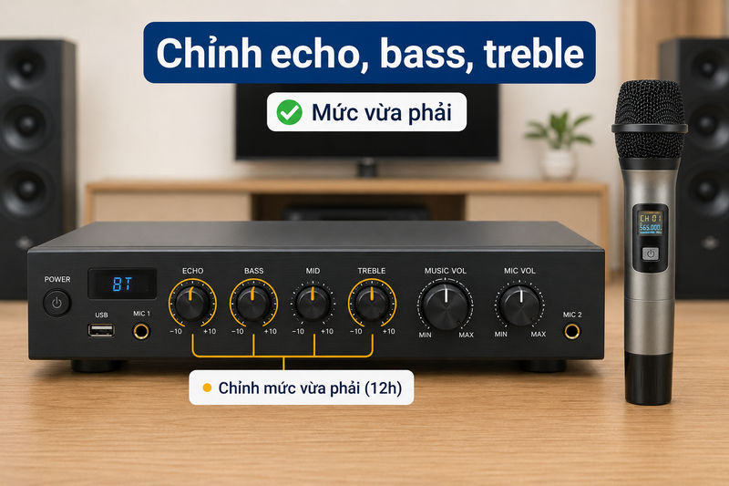 cách kết nối micro không dây với amply ảnh 9