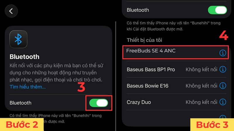 Cách kết nối tai nghe Huawei 7
