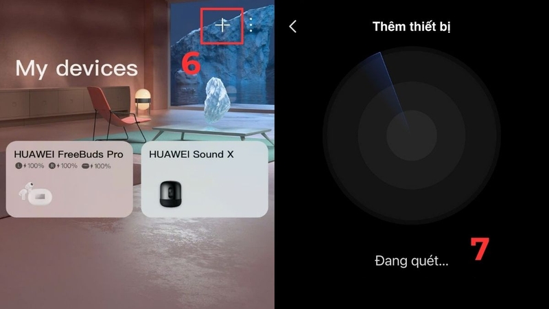 Cách kết nối tai nghe Huawei 9
