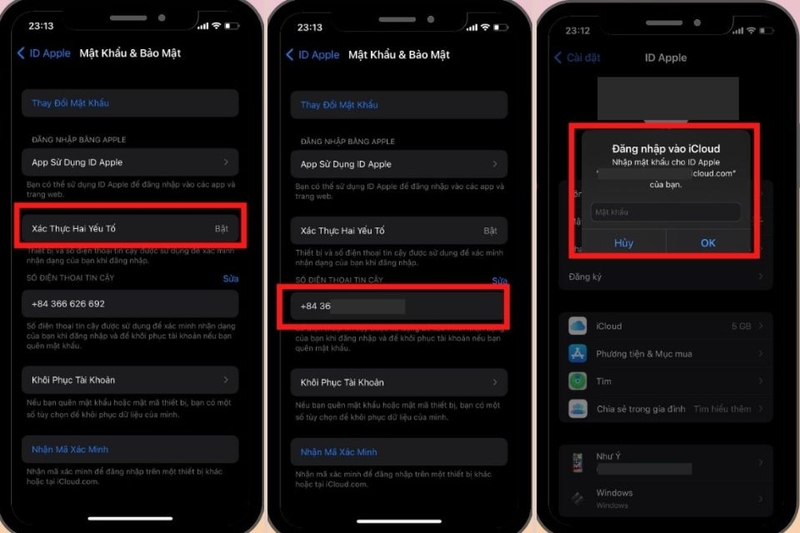 Nhập số điện thoại xác minh, chọn cách nhận mã qua tin nhắn hoặc cuộc gọi