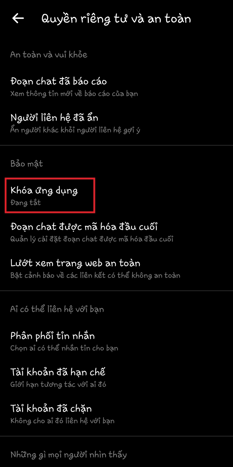 cách khóa messenger (3)