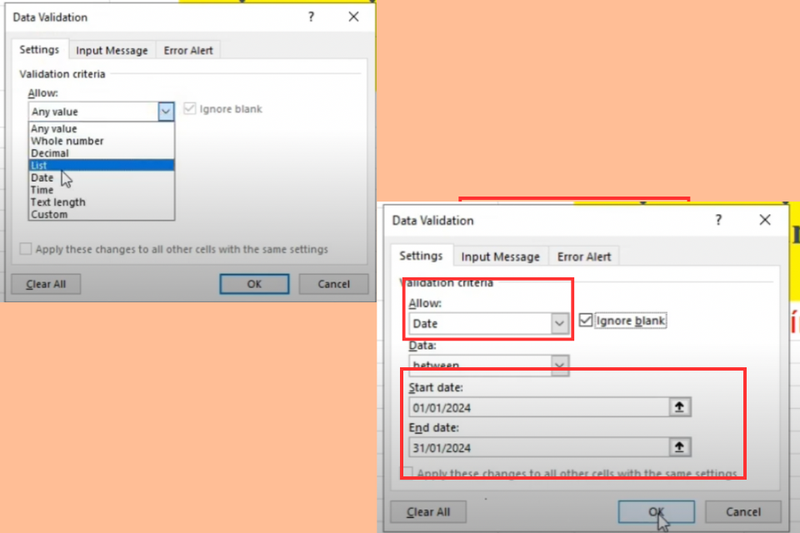 cách khoanh tròn dữ liệu không hợp lệ trong Excel (3)