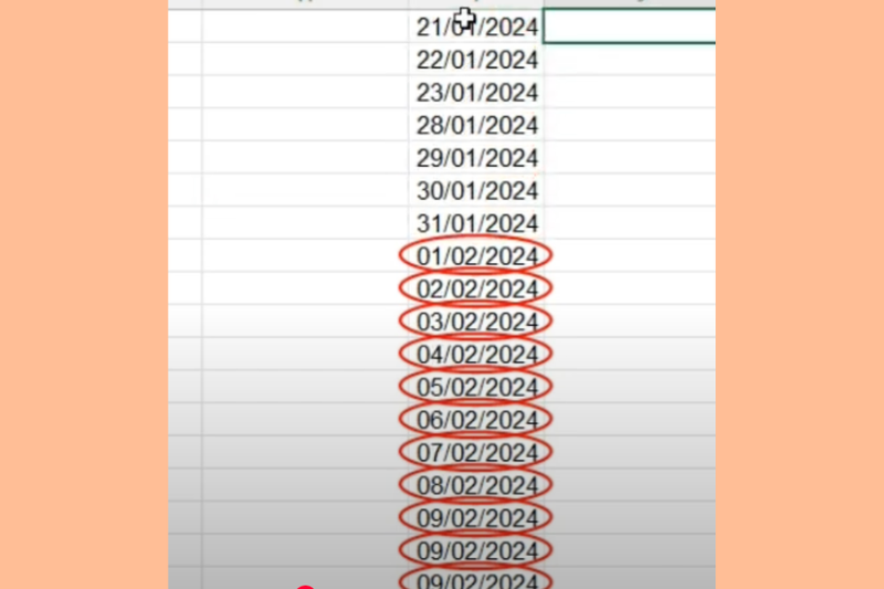 cách khoanh tròn dữ liệu không hợp lệ trong Excel (5)