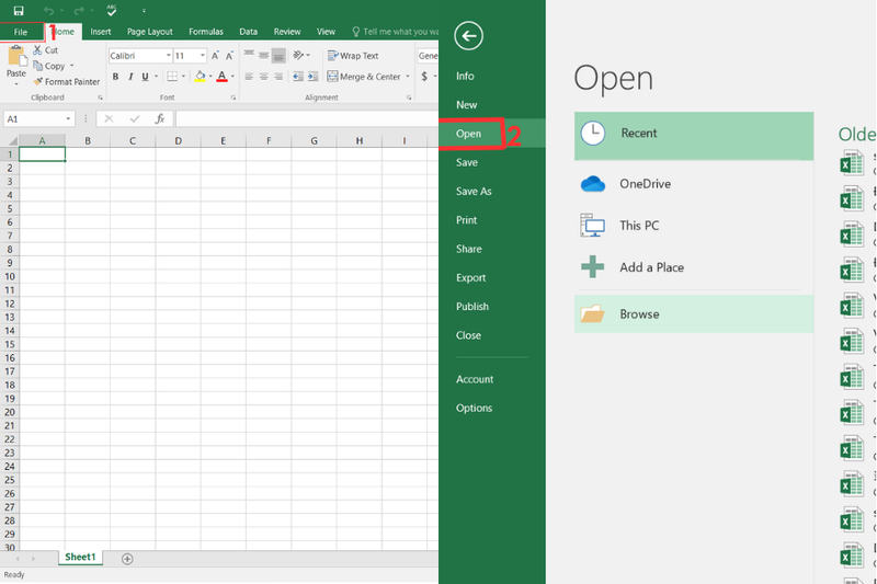 cách khôi phục tập tin excel bị lỗi (2)