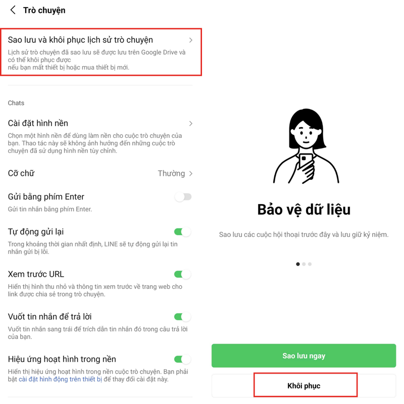 Cách khôi phục tin nhắn LINE hình 5