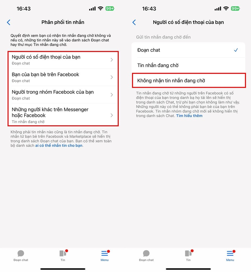 Cách không nhận tin nhắn chờ từ người lạ trên Messenger ảnh 3