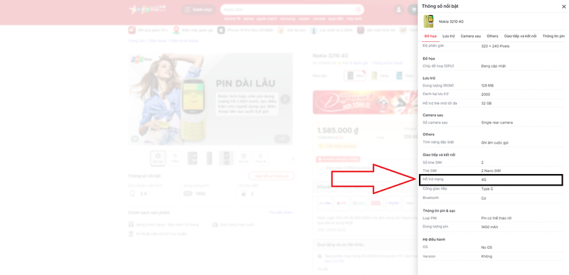cách kiểm tra điện thoại cục gạch có 4g hay không 4