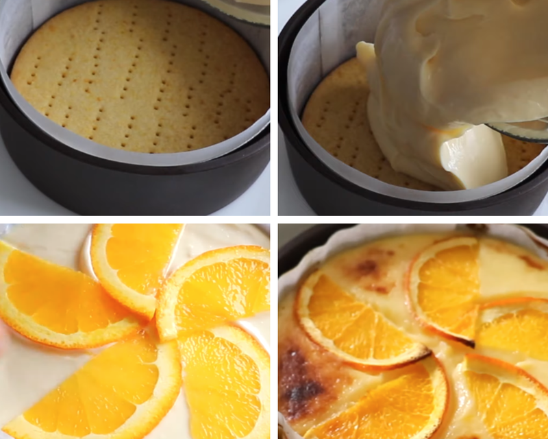 cách làm bánh cheesecake cam nướng 4