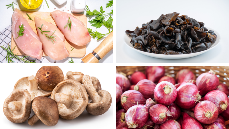Cách làm bánh cuốn nhân thịt gà bằng chảo chống dính 1