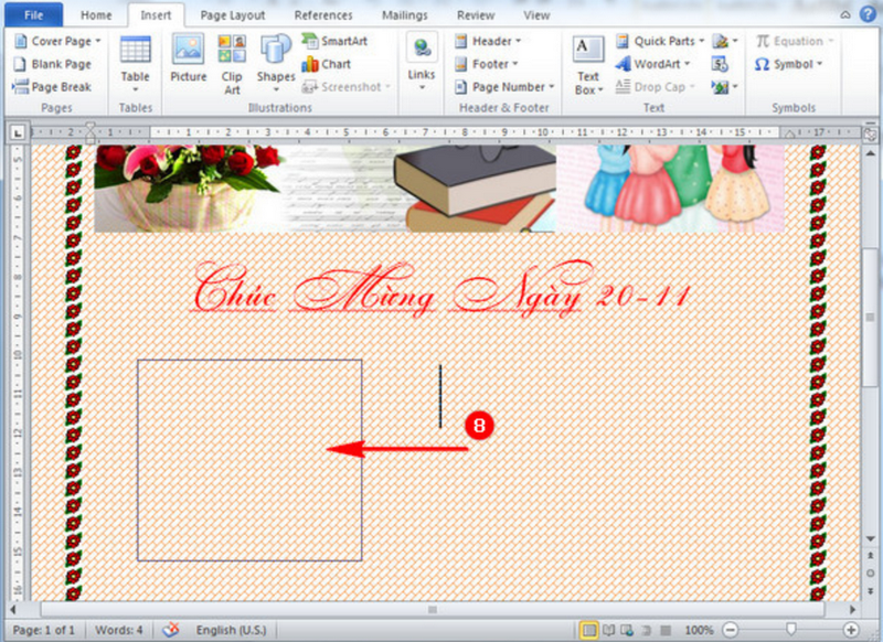 Vẽ và định vị các khu vực nội dung.